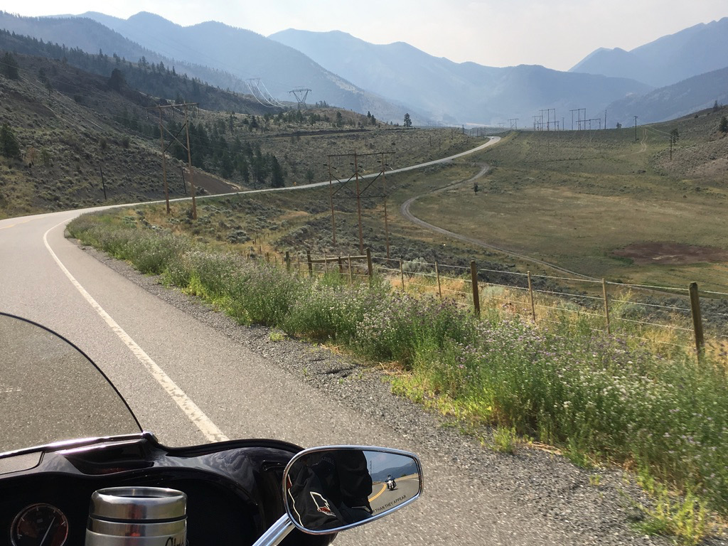 Motorycle on a winding road