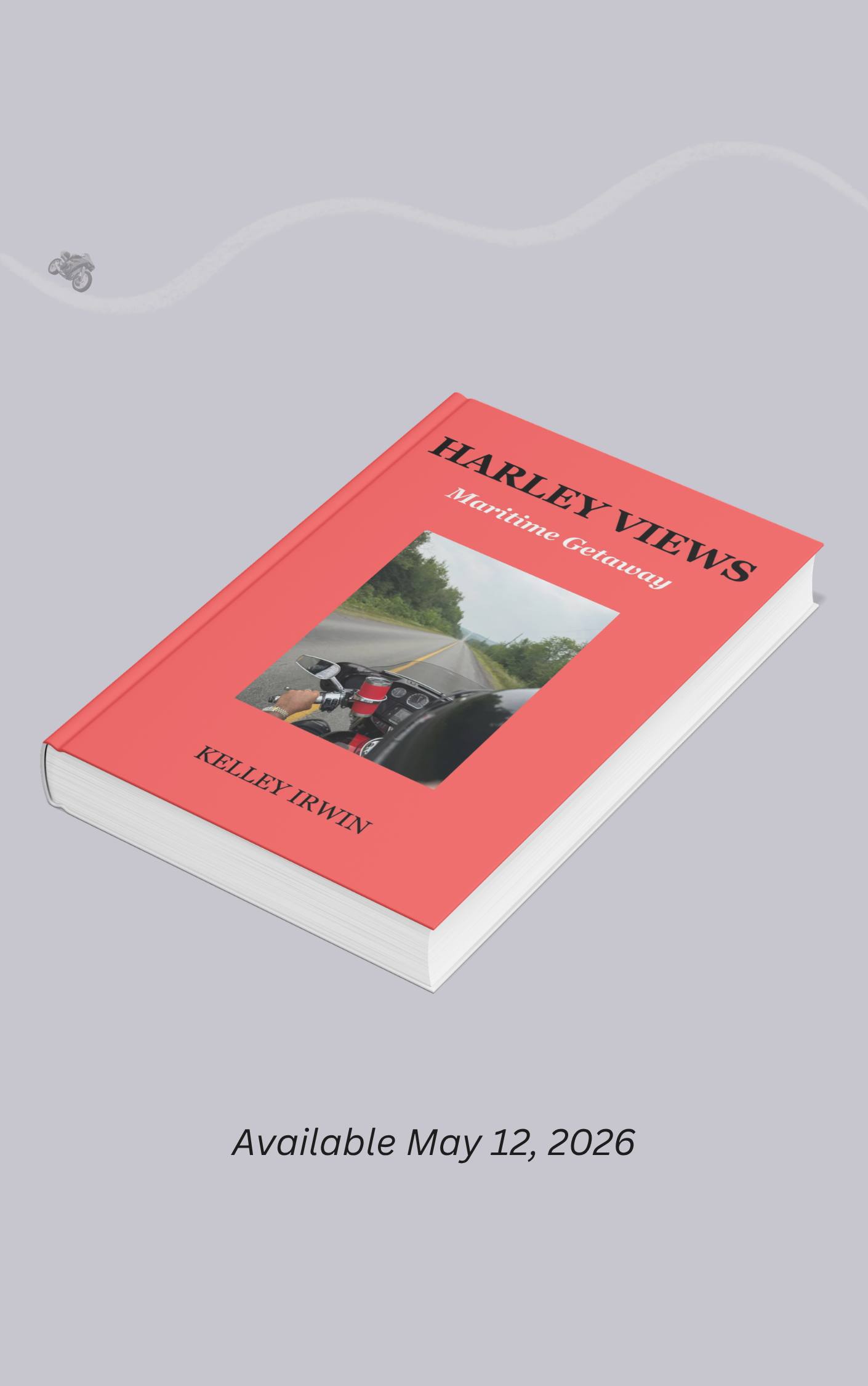 book titled Harley Views sitting on grey background